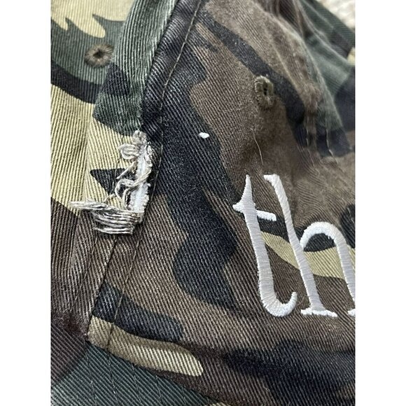 District "Theta" Ball Cap Camo Green Brown Adjustable Cotton One Size - Picture 9 of 10